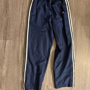 Adidas Blue Track Pants with White Accents